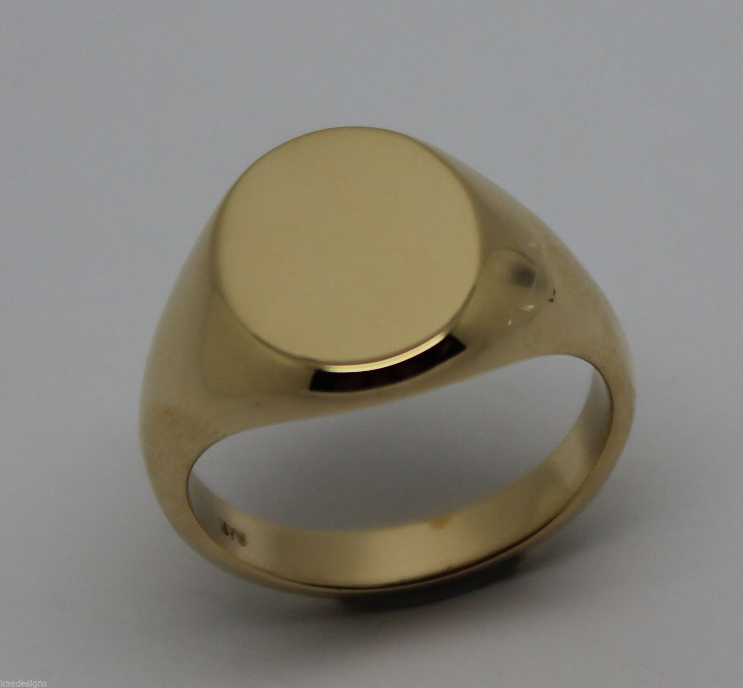 Heavy Solid 9ct White Or Rose Or Yellow Gold Oval Signet Ring Size M,N Or O