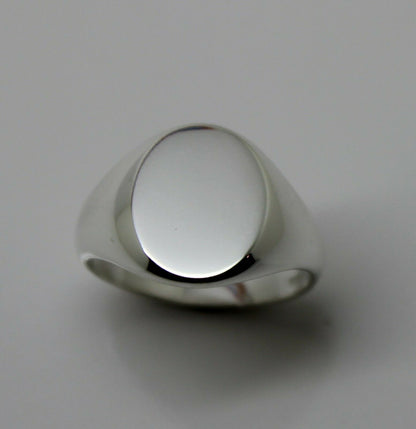 Genuine Size M Sterling Silver 925 Solid Heavy Signet Ring