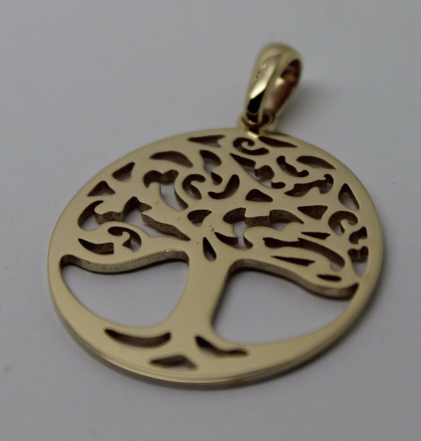 Genuine Heavy Solid 9ct Yellow Or Rose Or White Gold Tree Of Life Large Pendant