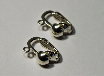 Sterling Silver 6mm Half Ball Clip On's Continental Clip Hooks