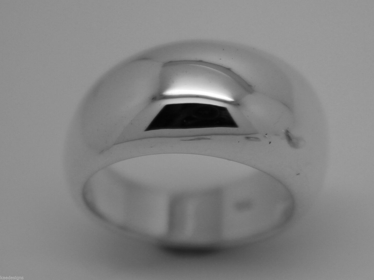 Size M New Genuine Sterling Silver 10mm Dome Ring