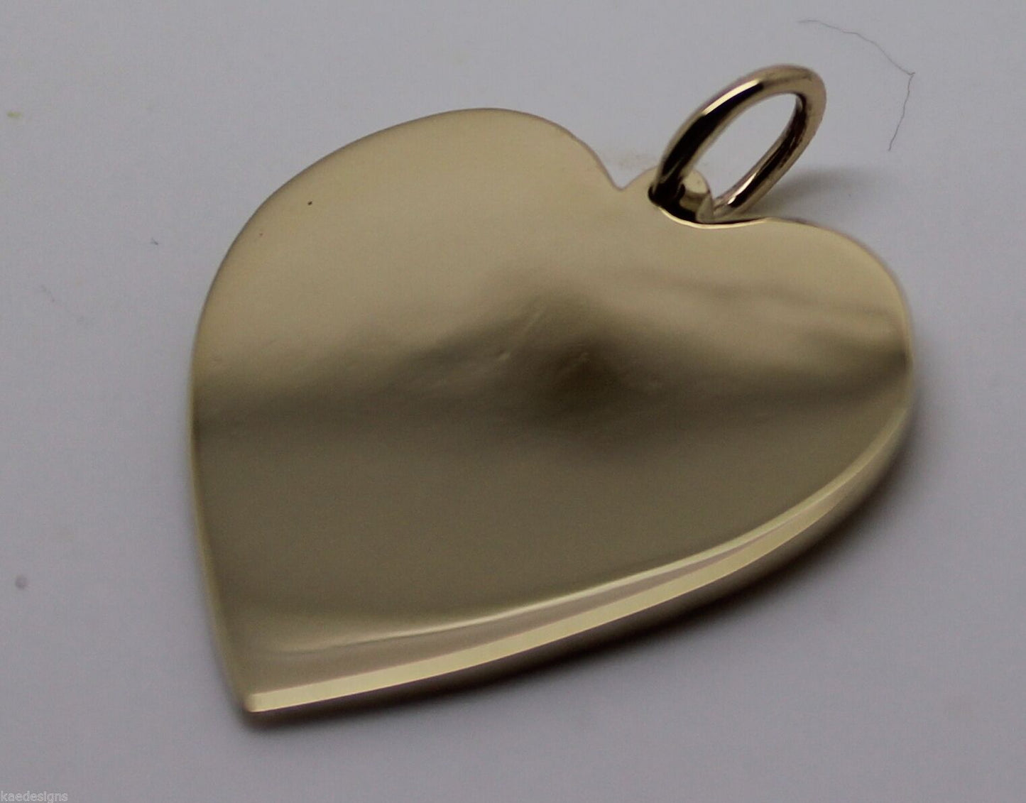 New Genuine 375 9ct Yellow Or Rose Or White Gold Large Heart Shield Pendant