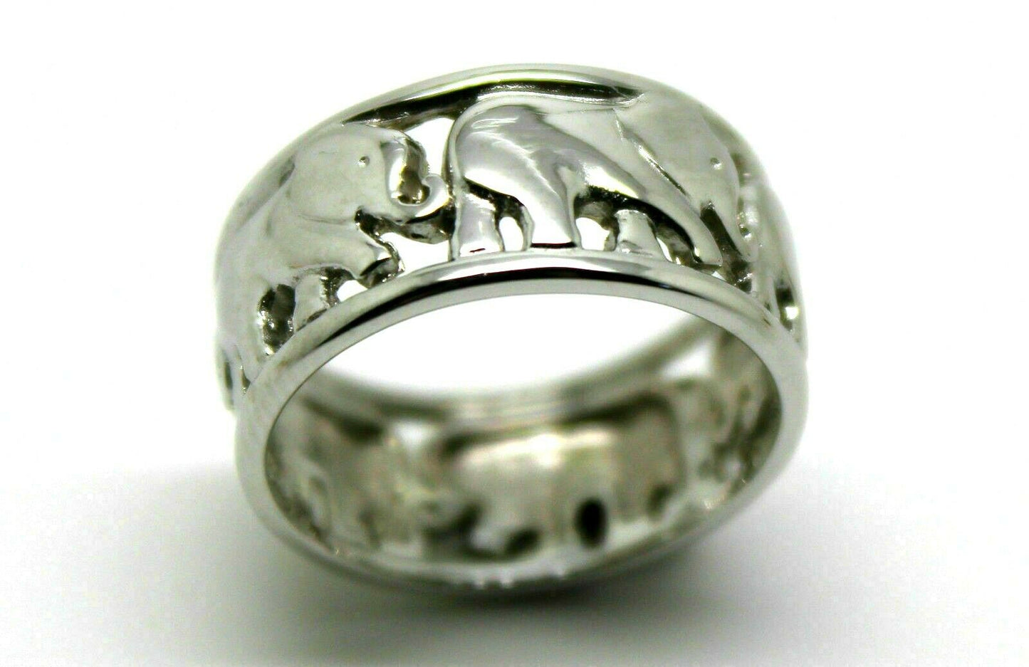 Kaedesigns, Solid 9ct 9k Yellow Or Rose Or White Gold Wide Solid Gold 375 Elephant Ring