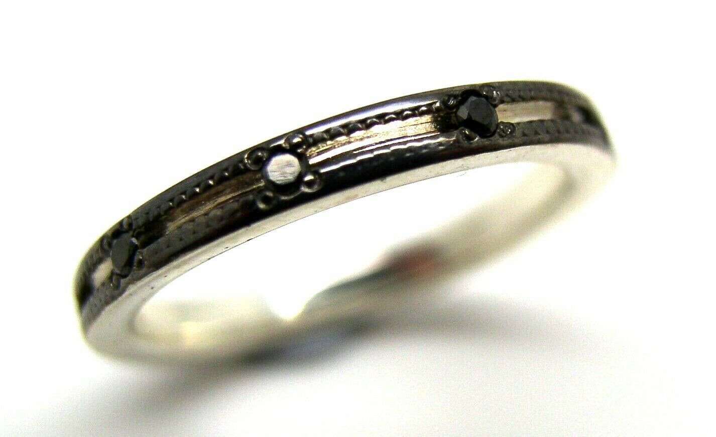 Solid New Sterling Silver 925 Black Stone Dress Ring