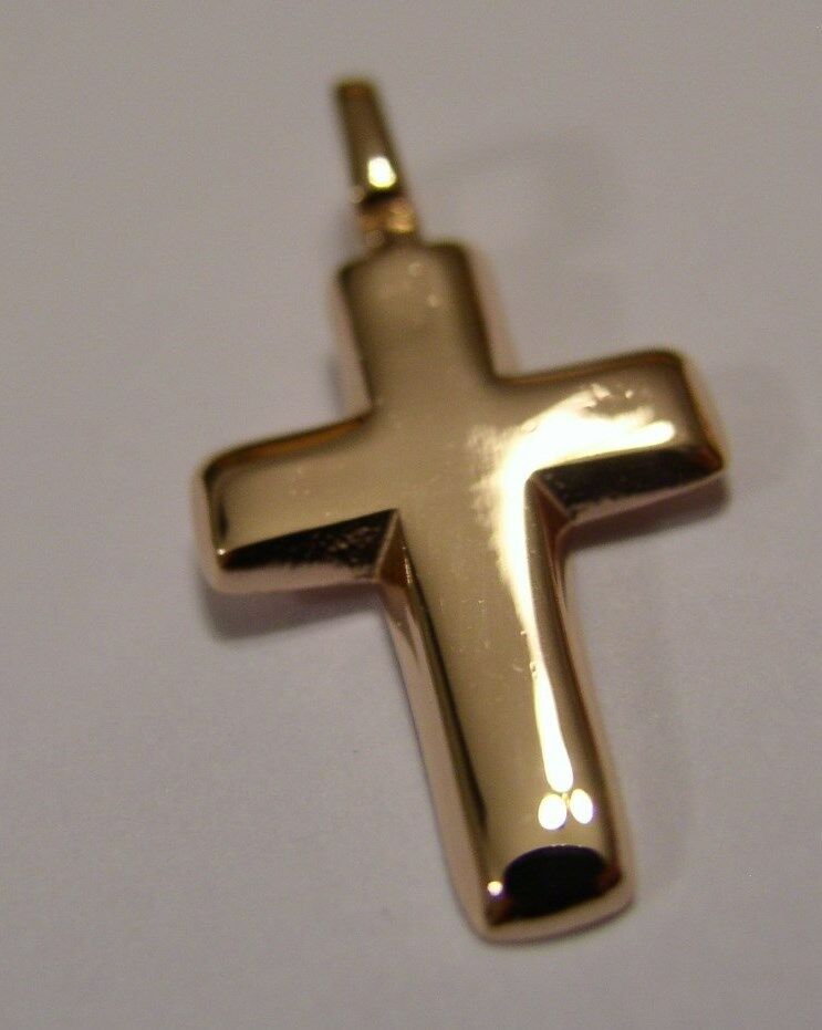 Kaedesigns, Genuine New 9ct 9K 375 Yellow, Rose or White Gold Plain Cross Pendant 285