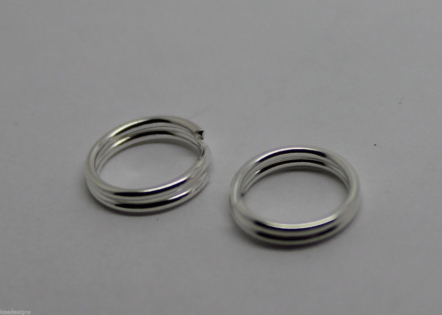 Kaedesigns 925 Sterling Silver Split Ring Many Sizes 5pcs Or 10pcs