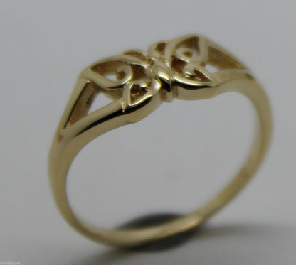 Genuine Solid 9ct 9k White Or Rose Or Yellow Gold Butterfly Ring 217 Choose Size