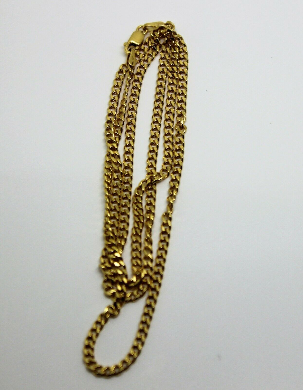 Genuine 9ct Yellow Gold Kerb Curb Chain Necklace 55cm 7.84gms