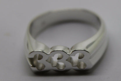 Kaedesigns, Custom Made Sterling Silver Large Ring With Your Choice Of 3 Numbers