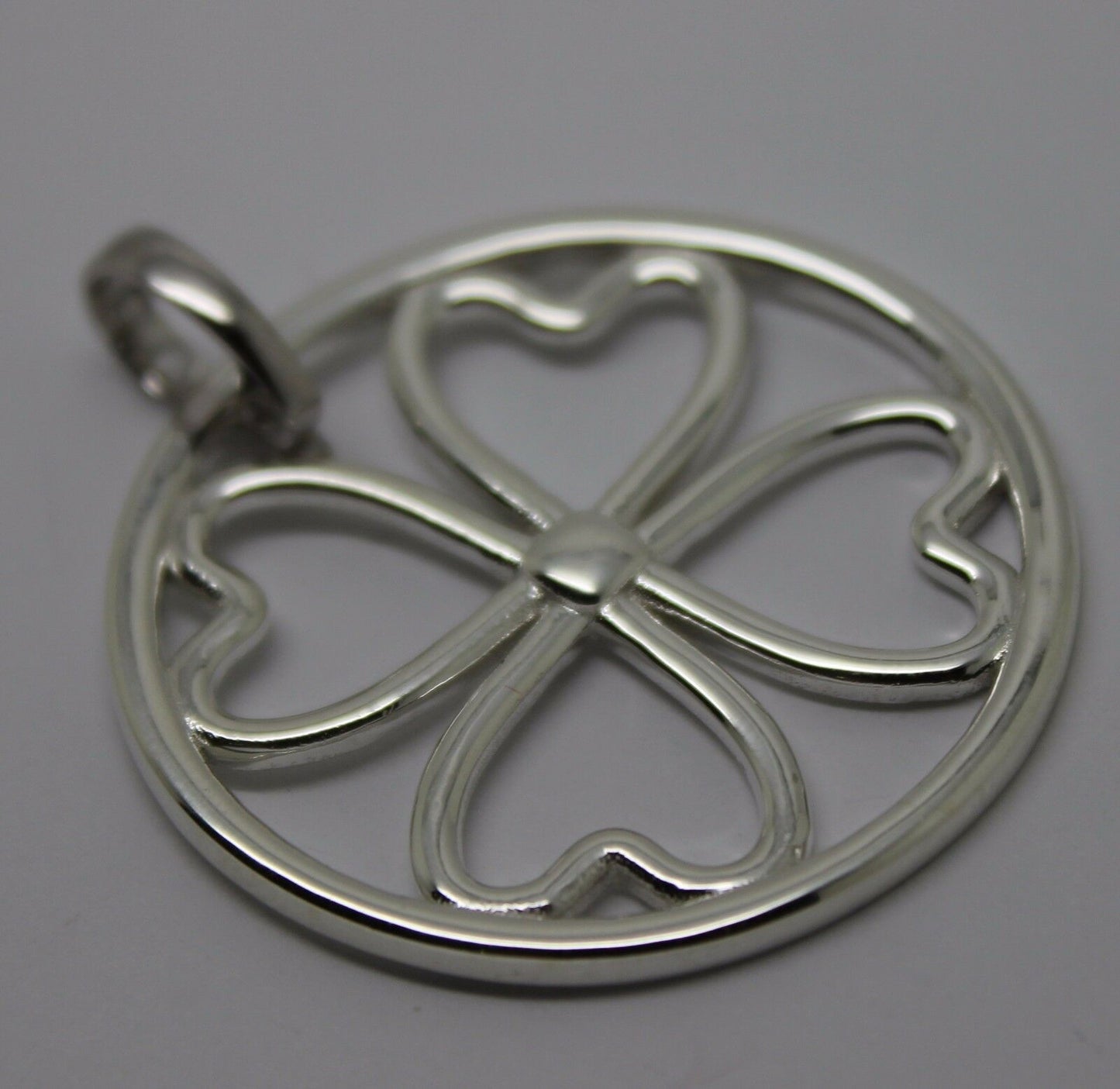 Sterling Silver 925 Four Heart Pendant + Enhancer