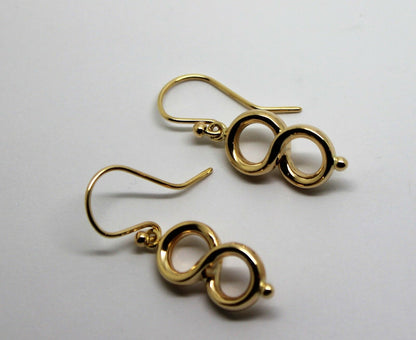 Genuine New 9ct Yellow, Rose or White Gold Swirl Drop Hook Earrings