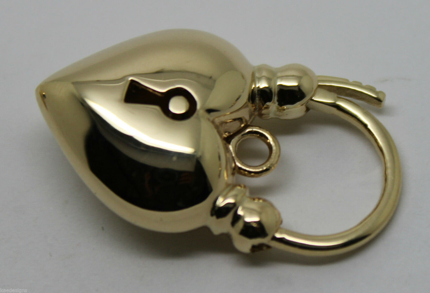 Kaedesigns New 9ct Yellow Gold or White Gold or Rose Gold Heart Locket Padlock