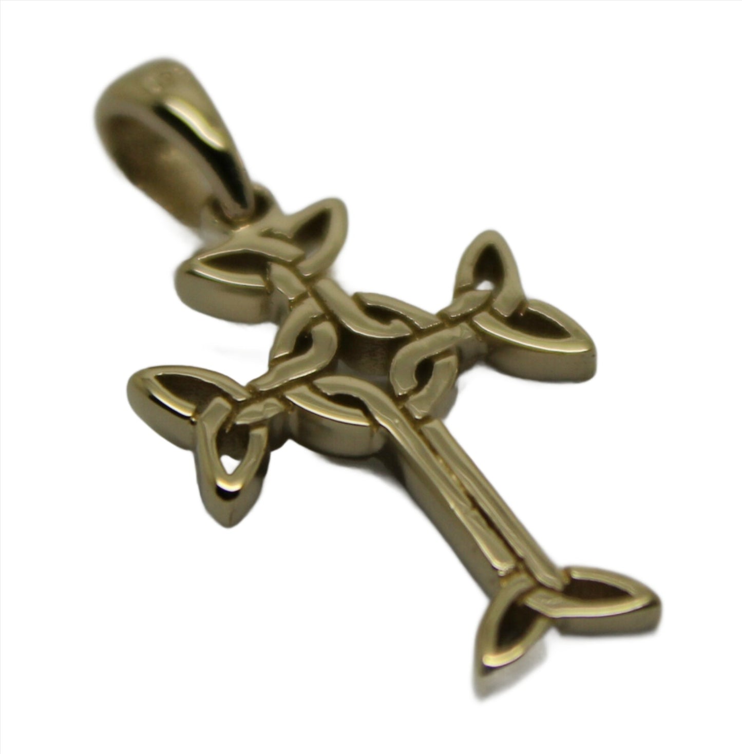 Genuine New Small 9ct Yellow Or Rose Or White Gold Celtic Cross Pendant