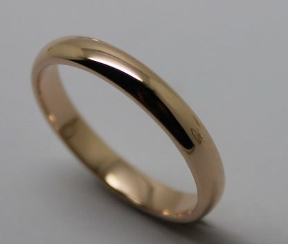 Genuine Custom Made Solid 18ct 18kt Rose Gold 4mm Wedding Band