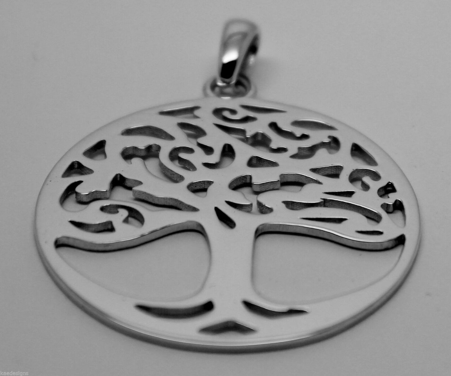 Heavy Solid 9ct Yellow Or Rose Or White Gold Large Tree Of Life Large Pendant