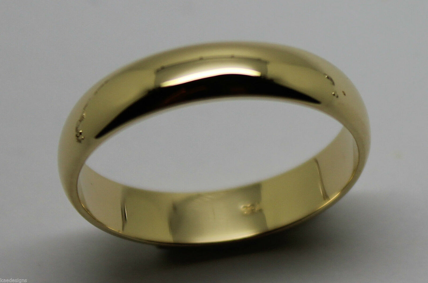 Size T - Custom Made 18ct 18kt Yellow Gold 4.5mm Wide Wedding Band