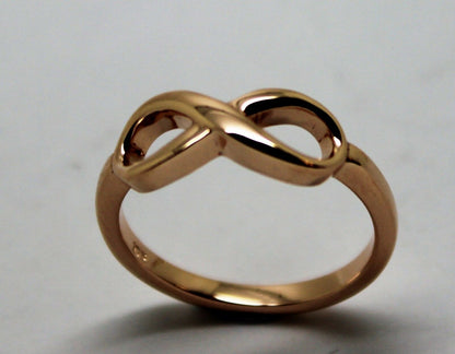 Genuine New 9ct Yellow, Rose or White Gold Solid Infinity Ring Size S / 9 1/8