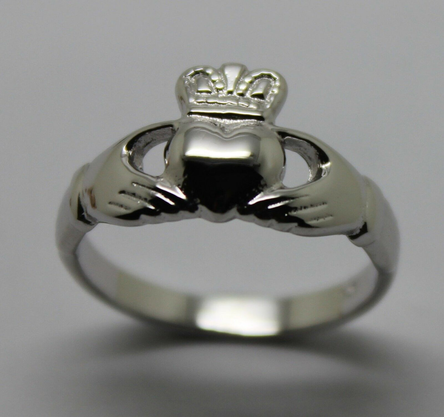 Genuine 9ct 375 Solid Yellow, Rose or White Gold Claddagh Celtic Friendship Ring In Your