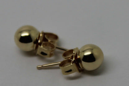 Kaedesigns New 14ct Yellow Gold 5mm Stud Ball Earrings