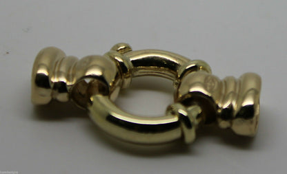 Kaedesigns, New 16mm Genuine 9ct 375 Large Yellow, Rose or White Gold Bolt Ring Clasp With Ends