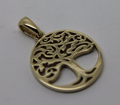 Kaedesigns New Genuine 9ct Yellow, Rose or White Gold Oval Filigree Tree Of Life Pendant