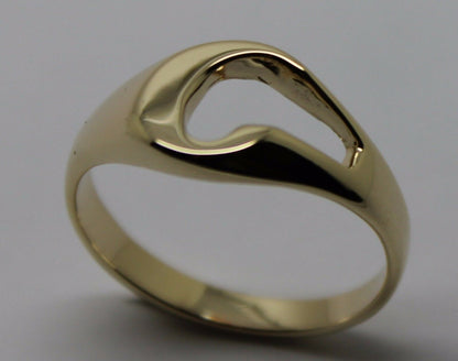 KAEDESIGNS NEW Size 6.5 / N Genuine Solid 9ct yellow gold initial C ring