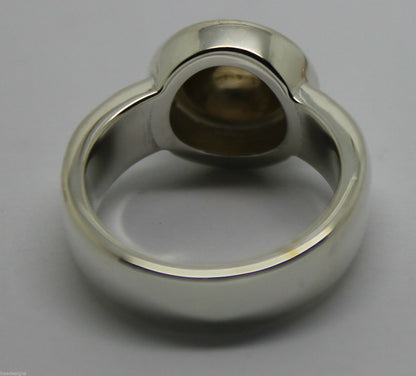 Size Q 1/2  Kaedesigns New Genuine Sterling Silver & 9ct Yellow Gold Half Ball Ring