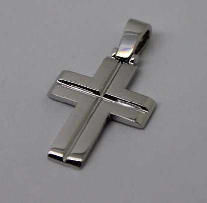 Kaedesigns Large Heavy 18ct 18k Yellow Or Rose Or White Gold Solid Cross Pendant