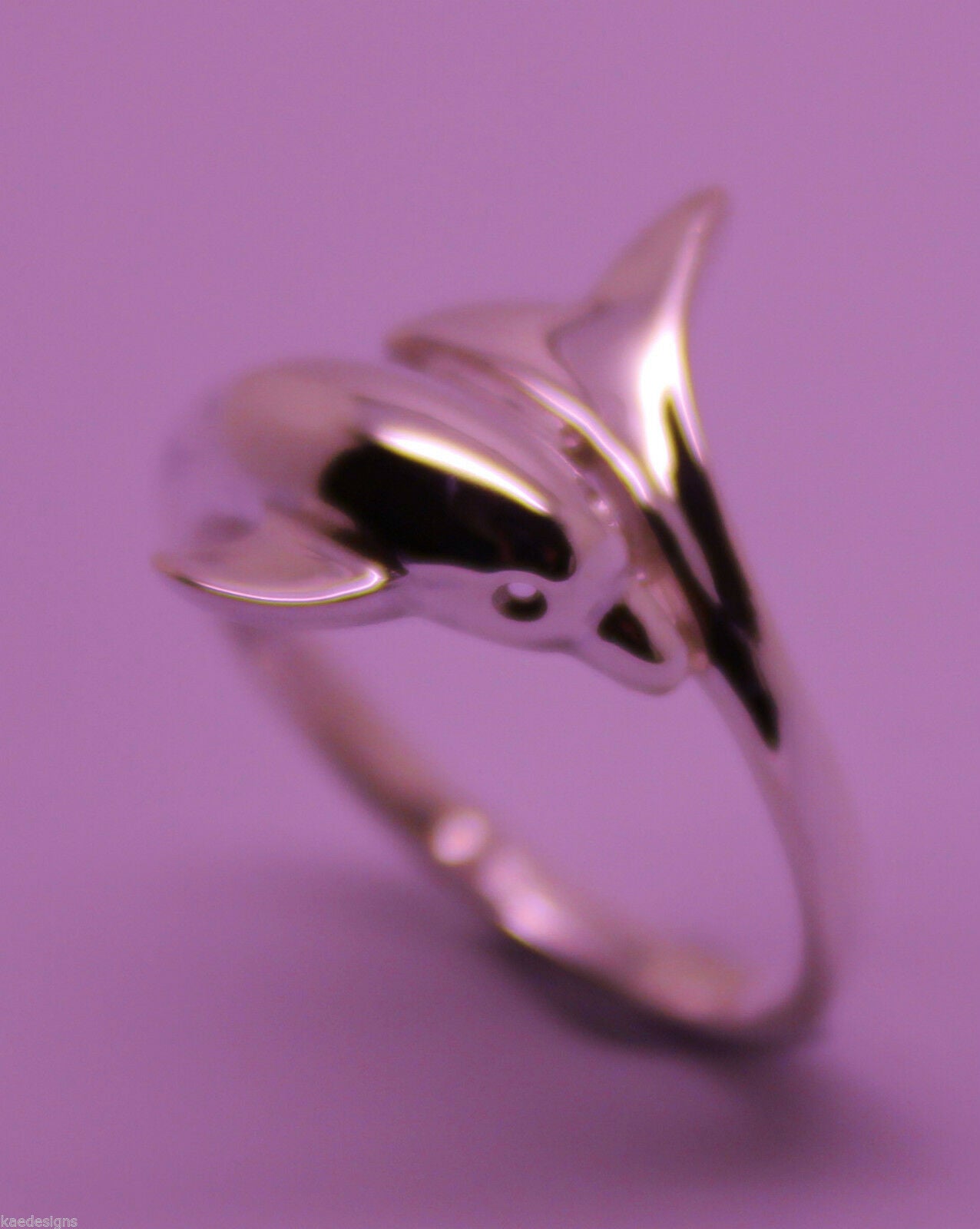 Genuine New 9ct Yellow or Rose or White Gold or Sterling Silver Dolphin Ring