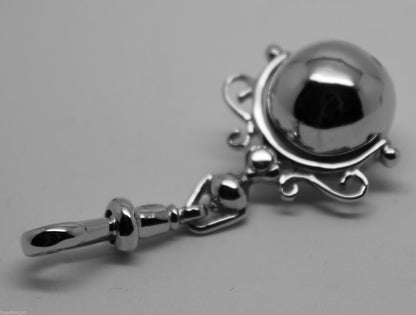 Kaedesigns, New Sterling Silver Swivel Euro Ball Spinner Pendant