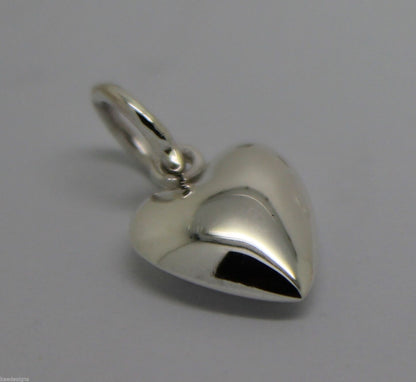 Kaedesigns Genuine 925 Small Solid Sterling Silver Bubble Heart Charm or Pendant