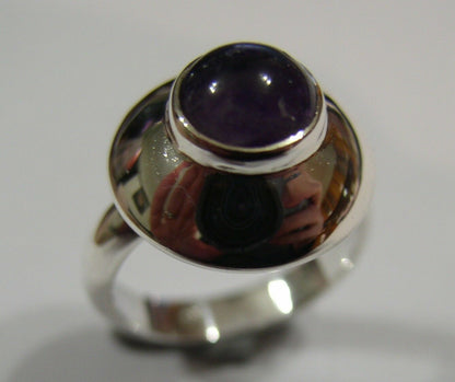 Genuine Sterling Silver 925Purple Amethyst Ring