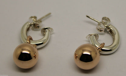 Kaedesigns New 10mm 9ct Rose Gold & Sterling Silver Ball Stud Earrings