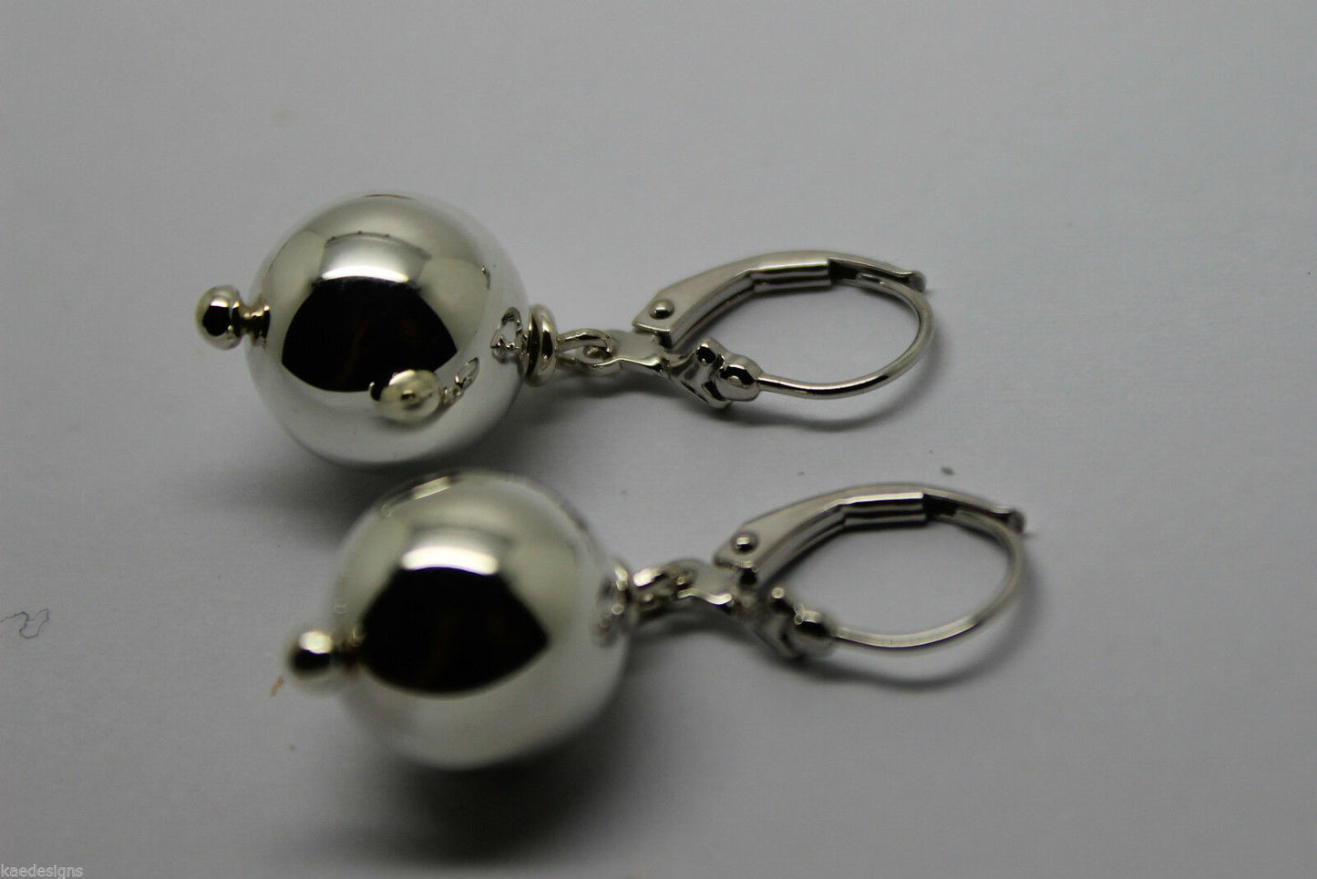 Sterling Silver Ball Earrings 8mm Continental Clip Earrings