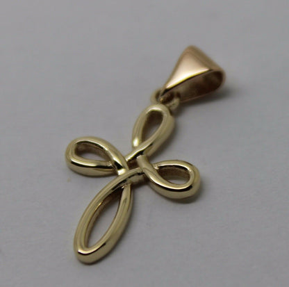 Kaedesigns New Genuine Small 9ct 9K Delicate Yellow, Rose or White Gold Celtic Cross Pendant