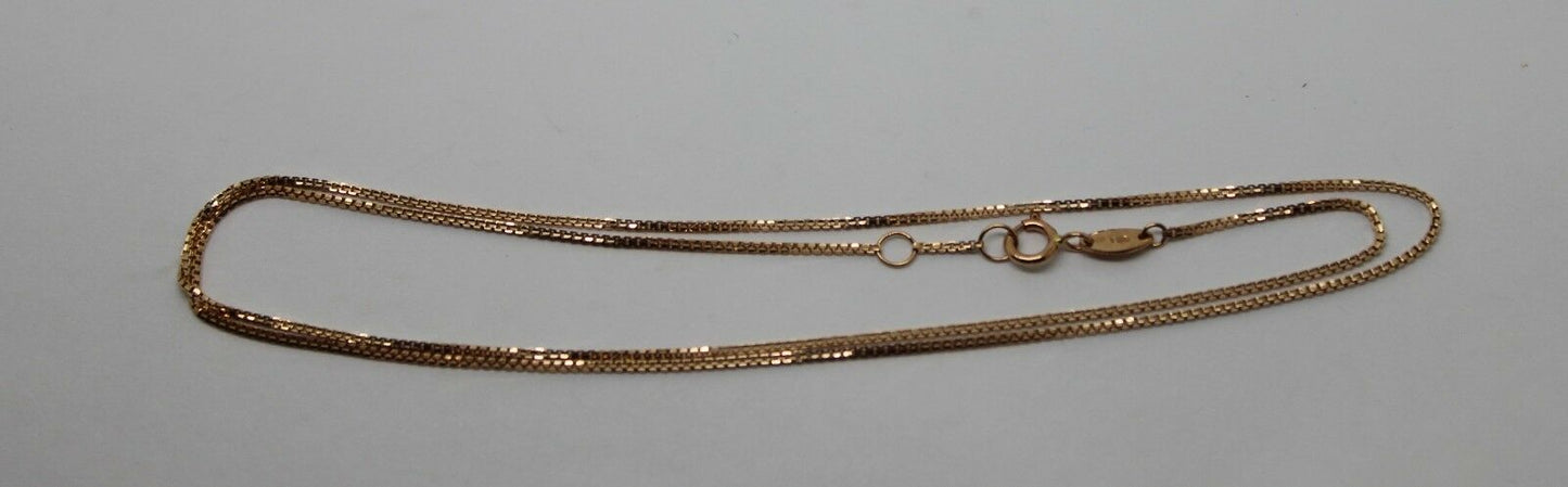 Genuine 750 18k 18ct Rose Gold Kerb Curb Chain 44cm 2.1g