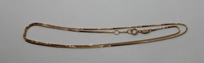 Genuine 750 18k 18ct Rose Gold Kerb Curb Chain 44cm 2.1g