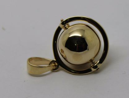 Genuine New Belcher 14mm 9ct Yellow, Rose or White Gold Ball Drop Pendant