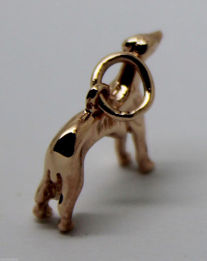 Kaedesigns, 3D 9ct Yellow Or Rose Or White Gold Greyhound Dog Charm Or Pendant