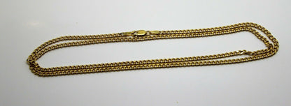 Genuine 9ct Yellow Gold Kerb Curb Chain Necklace 55cm 7.84gms