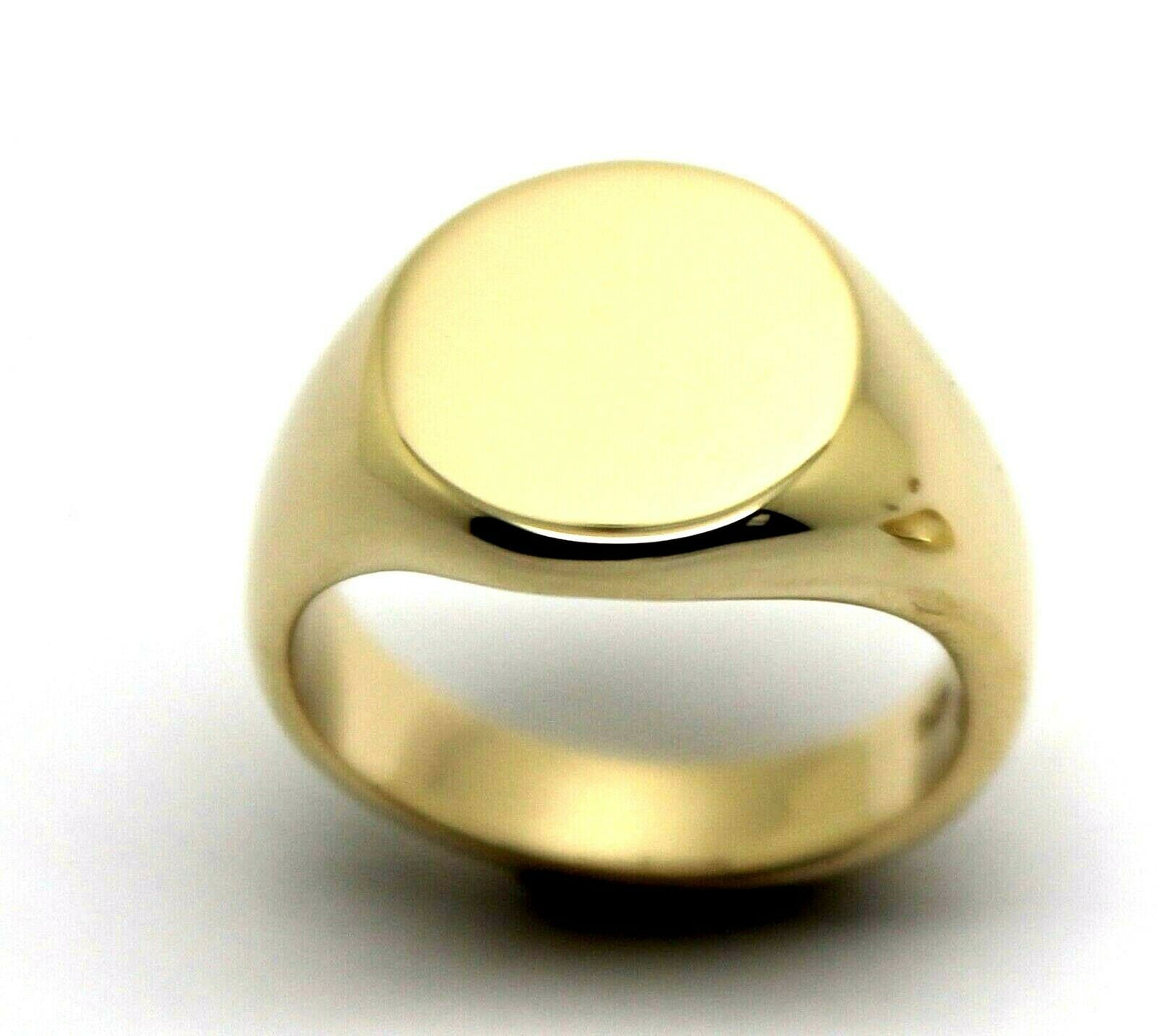 Genuine Heavy 375 Solid 9ct White Or Rose Or Yellow Gold Oval Signet Ring Size N to X