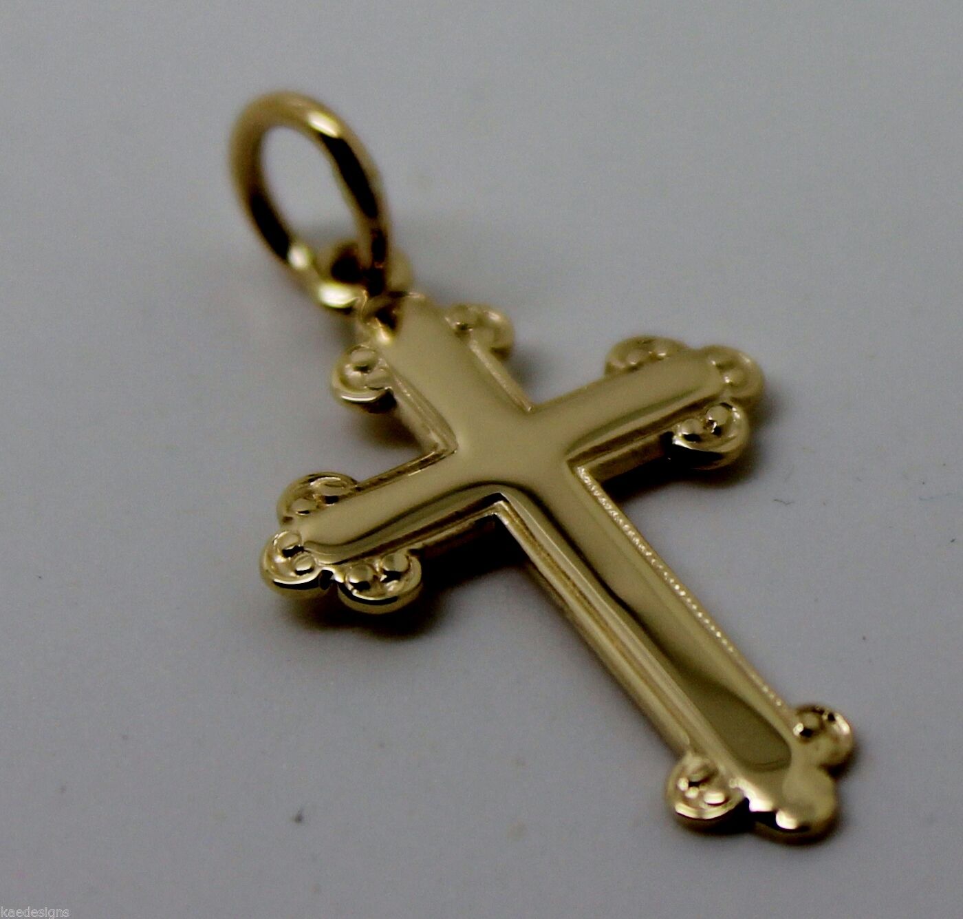 Kaedesigns, New Genuine New 375 9ct Yellow or Rose or White Gold Cross Pendant