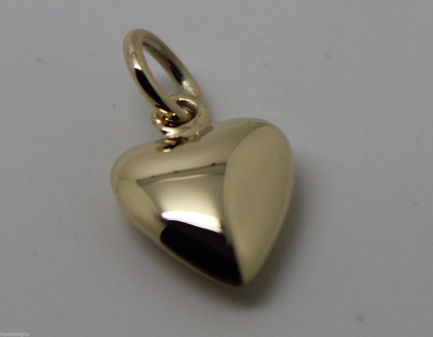 Kaedesigns Genuine 9ct Yellow or Rose or White Gold Heart Charm or Pendant