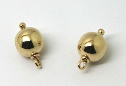 Genuine 9ct Yellow, Rose or White Gold 10m Ball Plain Balls For Charm Earrings