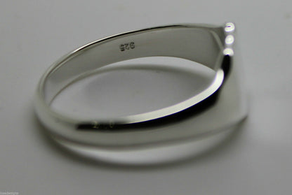 Kaedesigns New 925 Solid Genuine Large Mens Sterling Silver Shield Signet Ring