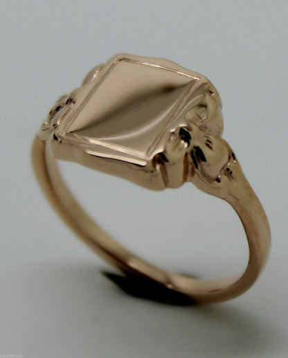 Kaedesigns, Genuine Solid 9ct 9kt Genuine Solid Yellow, Rose or White Gold Signet Ring in your size