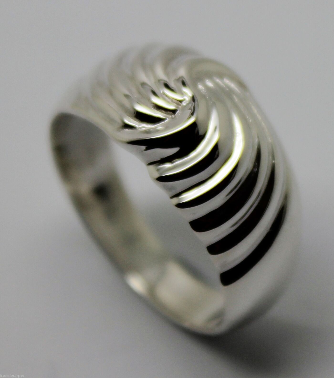 Genuine 9ct Yellow or Rose or White Gold or Sterling Silver Swirl Dress Ring