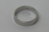 Size L 18ct Hallmarked 750 White Gold Full Solid 4mm Flat Wedding Band