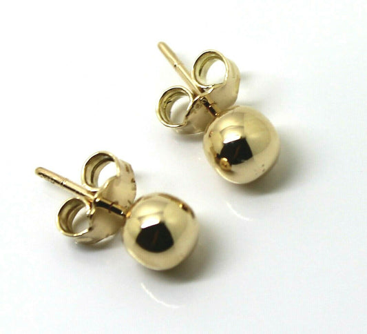 New Genuine 18ct Yellow, Rose or White Gold 6mm Stud Ball Earring