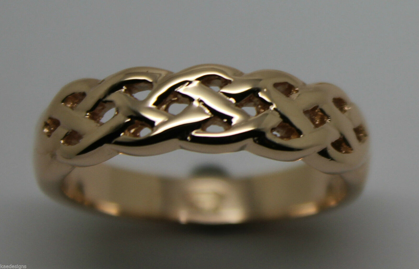 Kaedesigns,Genuine 9ct White, Rose Or White Gold Large Celtic Ring In Your Size